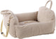 Flamingo autostoel hond – autostoel clifford beige – 60x60x33cm – veilig comfortabel – wasbare hoes