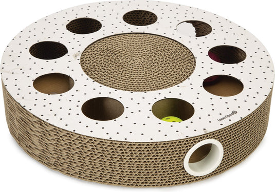 Beeztees hide krabspeelgoed karton 35 x 35 x 7 cm