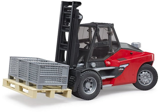 Bruder linde ht160 heftruck - met pallet en 3 boxen - 16 ton laadvermogen ton