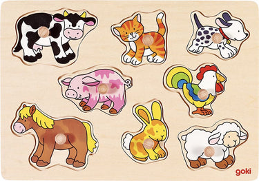 Goki noppenpuzzel dieren