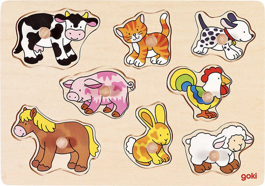 Goki noppenpuzzel dieren