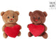 Take me home knuffel pluche - beer met hart, 15cm