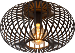 Lucide manuela - plafonnière (plafondlamp) - ø 39,5 cm - 1xe27 - zwart