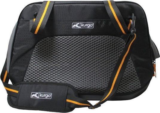Kurgo explorer carrier - hondenautoaccessoire - 51x25x29 cm zwart oranje suitable for dogs up to 9 kg l