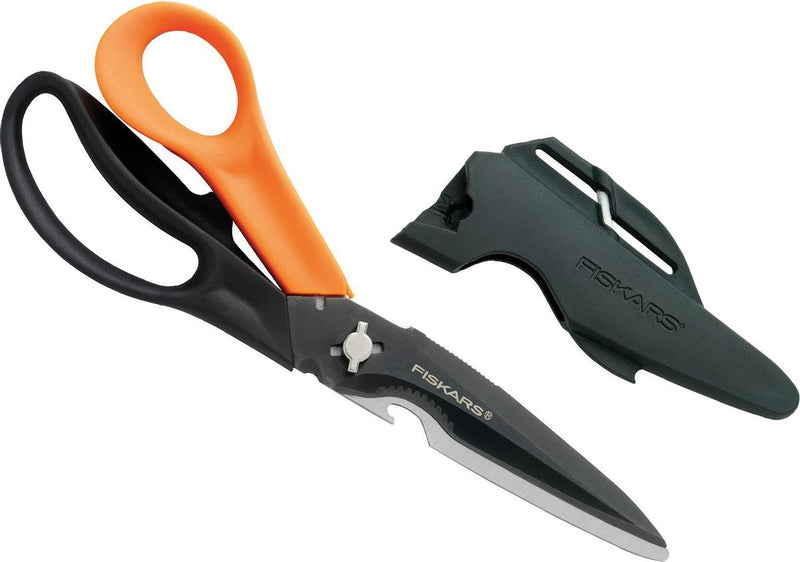 Afbeelding laden in galerijviewer, Fiskars cuts more multifunctionele schaar - met beschermhoes - 23 cm
