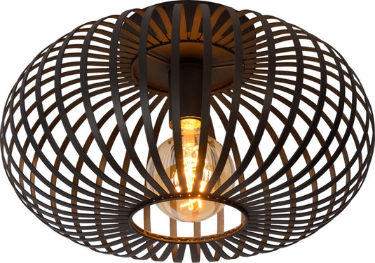 Lucide manuela - plafonnière (plafondlamp) - ø 39,5 cm - 1xe27 - zwart