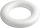 Creativ company styropor ring wit met platte achterkant, 35cm