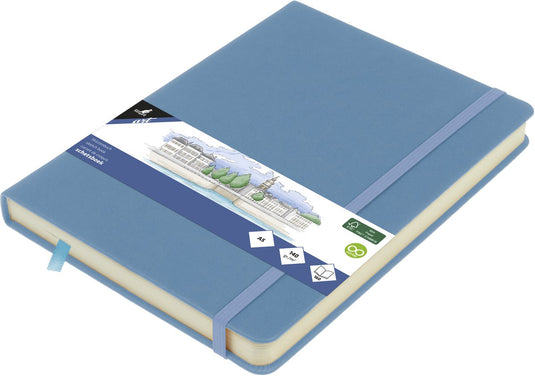 Kangaro schetsboek - a5 - sky blue - met elastiek en lint