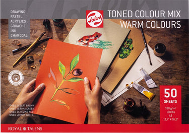 Royal talens talens toned paper mix warm, a3, 180 g, 50 vellen,