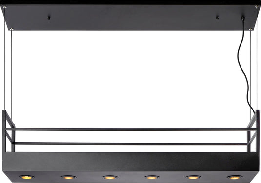 Lucide miravelle - hanglamp - 6xgu10 - zwart