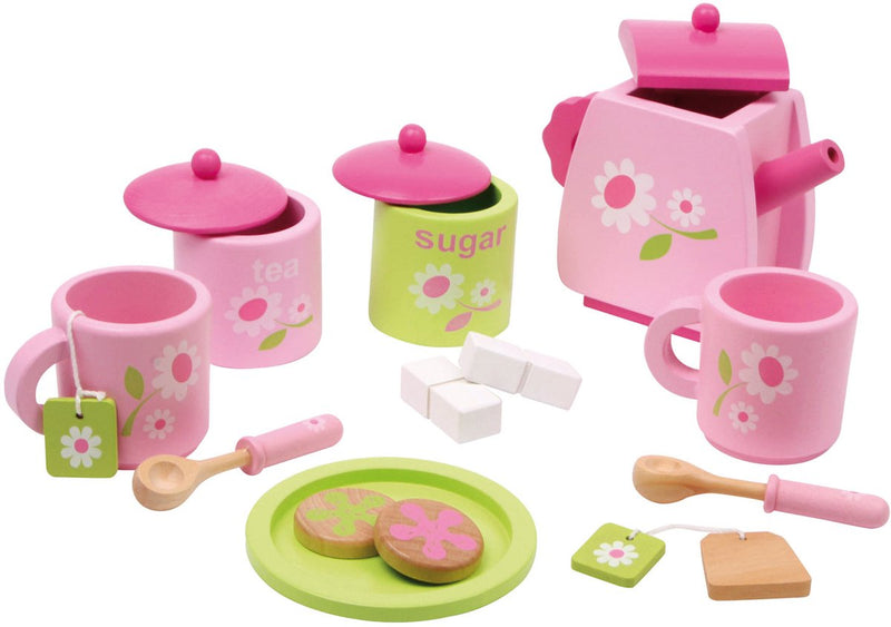 ギャラリービューアに画像をロードする, Small foot - houten theeservies, 17dlg.
