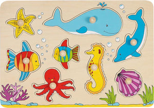 Goki noppenpuzzel onderwaterwereld, 8st.