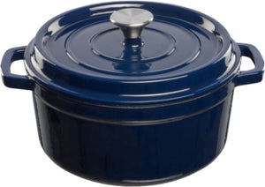 Grand feu - geëmailleerde gietijzeren braadpan - 3,5 ltr. - blauw