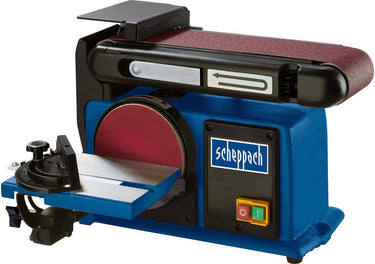 Scheppach bandschuurmachine bts800 - 370w - schijfschuurmachine - 2850tpm - diameter schuurschijf: 150mm - incl. 1x schuurband en 1x schuurschijf