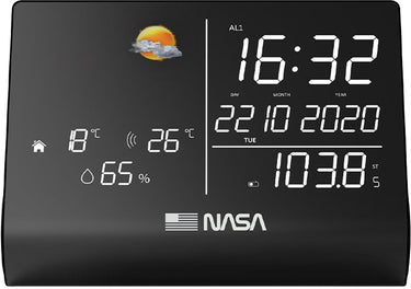Nasa ws1300 weerstation voor binnen en buiten - bluetooth speaker - radio