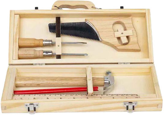 Bigjigs houten diy gereedschapskist, 6dlg.