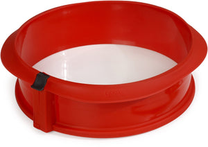 Lékué springvorm - rond - met keramisch bord ø 23 cm - red