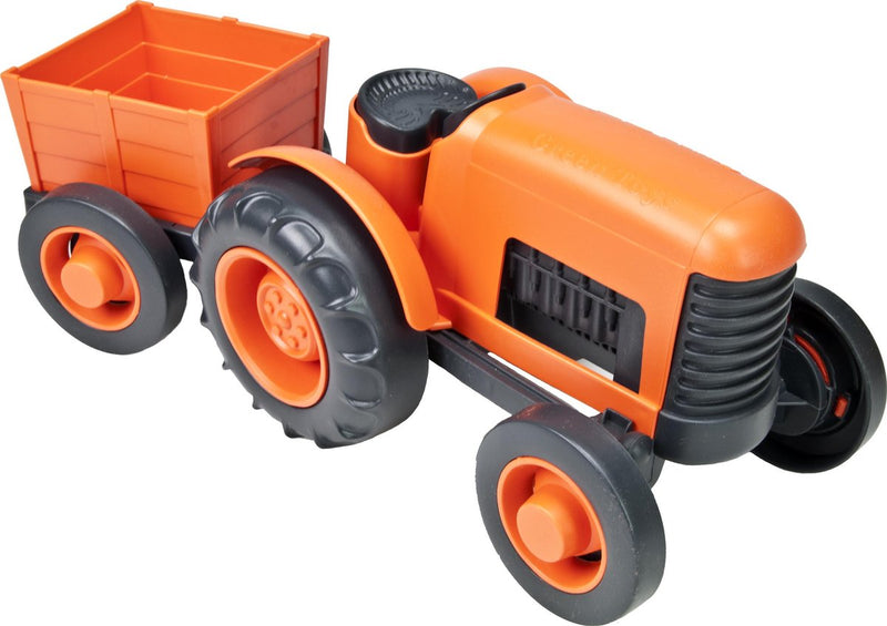 Afbeelding laden in galerijviewer, Green toys speelgoed speelgoed tractor met aanhangwagen - green toys
