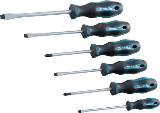 Makita e-10506 schroevendraaierset 6-delig sl4 sl5,5 sl6,5 sl8 ph1 ph2