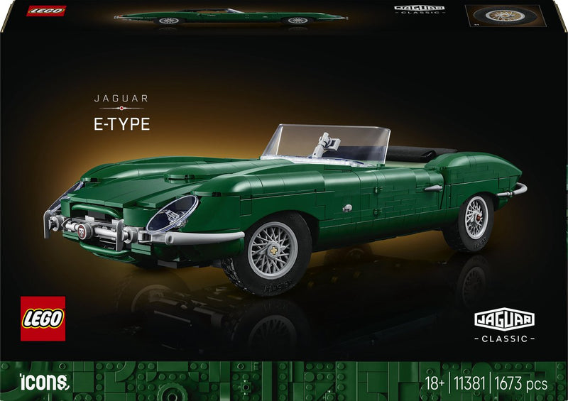 Afbeelding laden in galerijviewer, Lego icons jaguar e-type - klassieke sportwagen auto - 11381
