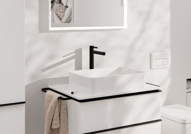 Hansgrohe finoris - wastafelmengkraan - ééngreeps bediening - met afvoerplug - 260mm - mat zwart