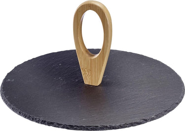 Westmark serveerplateaus tapas + friends – stijlvol serveerplateau voor hapjes en fingerfood, ideaal voor de eettafel of buffet, dienblad met coating – leisteen, ø 30cm