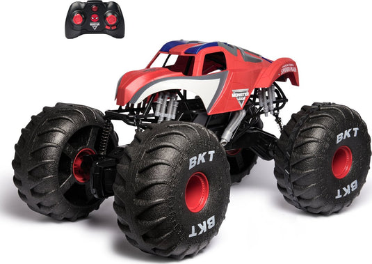 Monster jam rc marvel - mega spider-man monster truck - geschikt voor elk terrein - ruim 61 cm lang - schaal 1:6