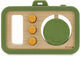 Trixie houten baby camera met silicone - mr. dino - 0m+ - bijtspeelgoed - leuk als kraamcadeau