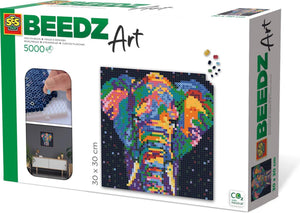 Ses creative - beedz art - olifant fantasie - 5000 strijkkralen met grondplaten en strijkvellen - vanaf 12 jaar