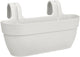 Elho vibia campana easy hanger l 46 - balkonbak met ophanghaken - 100% gerecycled plastic - ø 46.0 x h 26.5 cm - zijdewit
