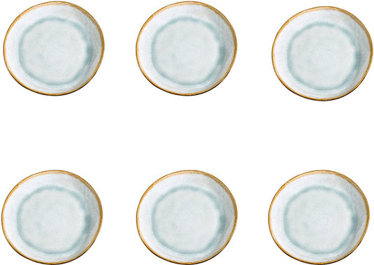 Medard de noblat - shadow aqua - dessertbord 20.5 cm - 6 delig - stoneware