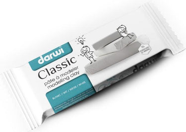 Darwi classic zelfdrogende klei - 500 gram - boetseerklei - wit