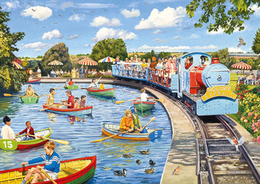 Gibsons - the boating lake (door trevor mitchell) - 1000 stukjes 68×49cm (b×h) - legpuzzel voor volwassenen
