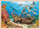 Goki puzzel - gezonken schip santa elena - 192 stukjes - 46,5x33x1cm - hout - 4 jaar