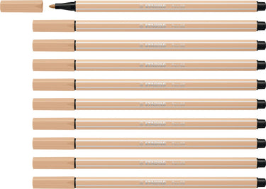Stabilo pen 68 - premium viltstift - nude - doos 10 stuks