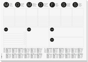 Sigel bureauonderlegger - met weekplanner en to-do-list - formaat a3 - met kalender 2026 2027 - 30 vel afscheurbaar - si-h6506