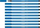 Stabilo pen 68 - premium viltstift - ultramarijn blauw - doos 10 stuks