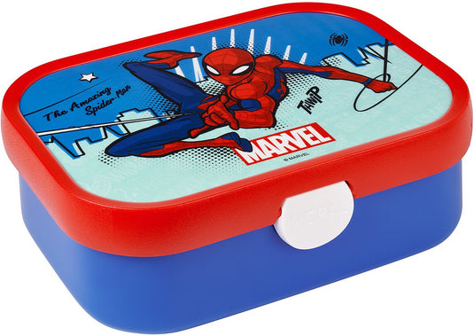 Mepal lunchbox campus - 750 ml - broodtrommel met vakjes voor kinderen - geschikt voor 4 boterhammen - spiderman