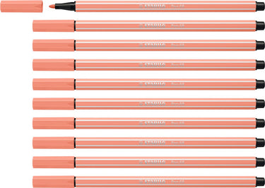 Stabilo pen 68 - premium viltstift - apricot - doos 10 stuks