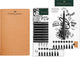 Faber-castell tekenset - 8x pitt artist pen zwart - met schetsboek - fc-267102