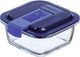 Luminarc easy box - vershouddoos - vierkant - transparant en blauw - 38cl