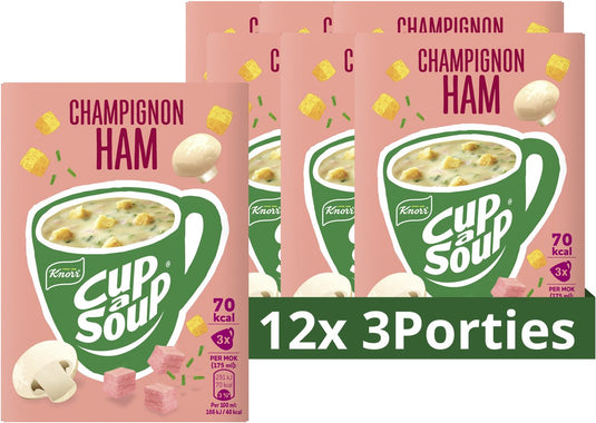 Knorr cup a soup- champignon ham- zonder smaakversterkers en kleurstoffen - 36 porties