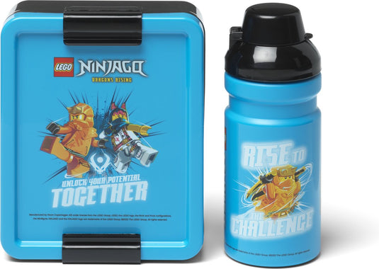 Lego ninjago lunchset - drinkfles bidon en broodtrommel - kunststof