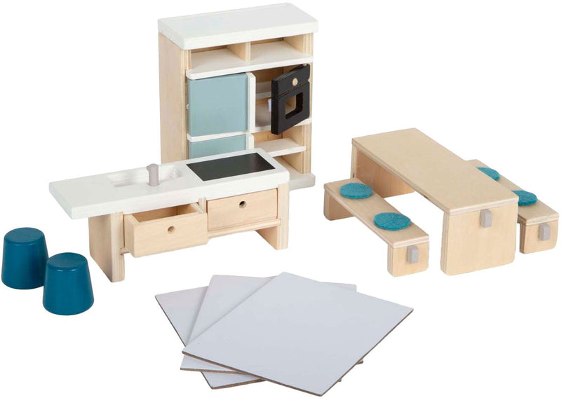 Afbeelding laden in galerijviewer, Small foot - houten poppenhuis meubeltjes keuken
