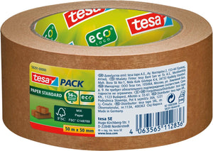 Tesa verpakkingstape pack® papier standard ecologo 50mx50mm bruin | 6 stuks