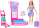 Barbie 'malibu' reispop - speelset met bagageband en accessoires