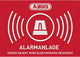 Abus au1423 waarschuwingssticker alarmsysteem taal duits (b x h) 74 mm x 52.5 mm