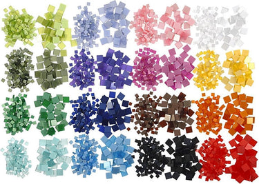 Creativ company http: www.cchobby.nl mini-mozaiek-afm-5x5-10x10-mm-dikte-2-mm-800-gr-32x25-gr-1-doos
