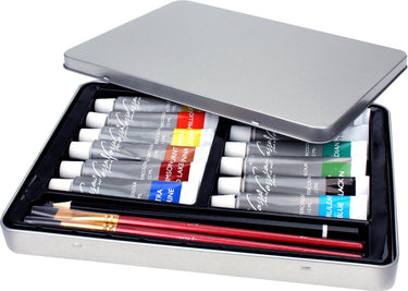 Nassau fine art aquarelverf met accessoires, 16dlg.