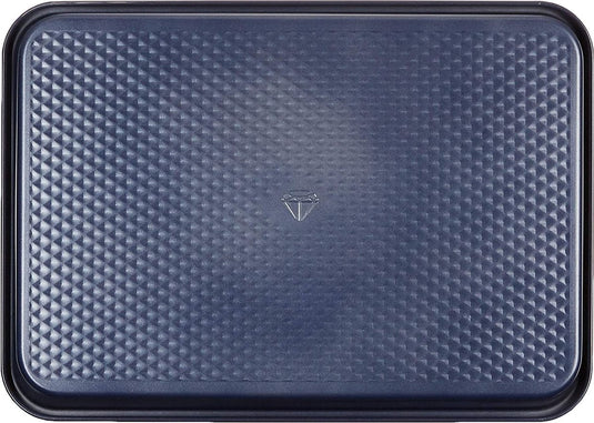 Blue diamond cakevorm 22x25.2cm - pfas-vrije antikleeflaag - keramische baklaag - ovenbestendig tot 230°c - rechthoekig - blauw